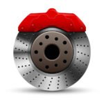 Car brake repair sign, vector illustration
